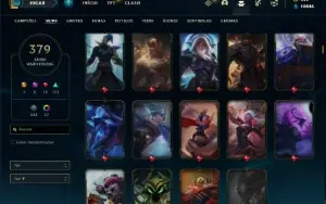 Conta Unranked com TODOS os champs  e 379 Skin + 4 Prestigio
