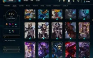 Conta Unranked com TODOS os champs  e 379 Skin + 4 Prestigio