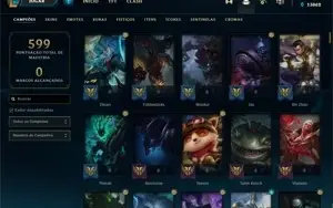 Conta de lol, LV. 517, 285 skin, todos os champs, gold 4