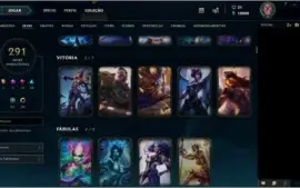 Conta League of Legends-Platina-291 skins