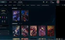 Conta League of Legends-Platina-291 skins