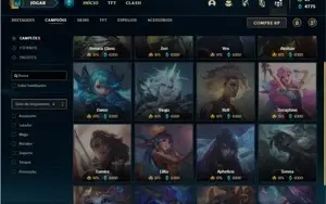 Conta prata 3 com 150 Champs e 137 Skins + 3 Miticas