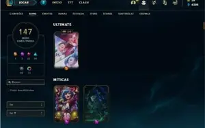 Conta bronze 1 com TODOS os champs e 147 Skins
