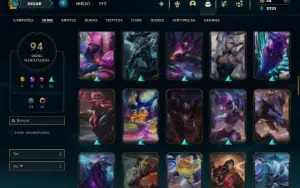 Mestre com 125 Champs e 94 Skins ( MID / ADC/ TOP )