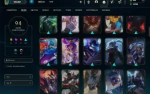 Mestre com 125 Champs e 94 Skins ( MID / ADC/ TOP )