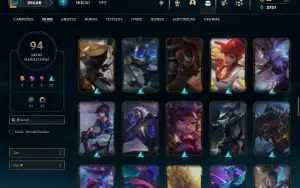 Mestre com 125 Champs e 94 Skins ( MID / ADC/ TOP )