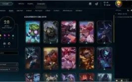 Conta League of Legends, Gold 5, 39 campeões, 28 skins