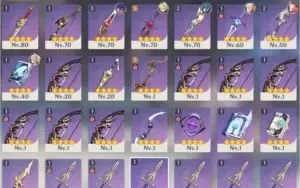 Conta Genshin ar55 Xiao, Zhongli, Diluc, Venti, etc
