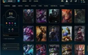 Conta prata 3 com 120 Champs e 86 Skins ( 2 Ultimates )