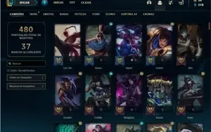 Conta prata 3 com 120 Champs e 86 Skins ( 2 Ultimates )