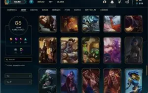 Conta prata 3 com 120 Champs e 86 Skins ( 2 Ultimates )