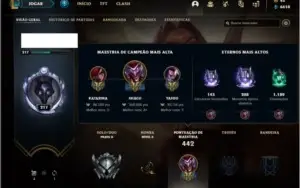 Conta prata 2 com 123 champs e 54 skins