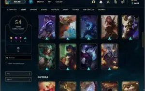 Conta prata 2 com 123 champs e 54 skins
