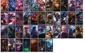 Conta Unranked com TODOS os champs e 75 Skins