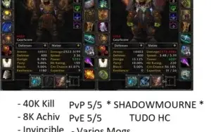 Conta WoW Line-BR 3.3.5 Wotlk FULL