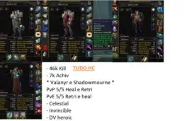 Conta WoW Line-BR 3.3.5 Wotlk FULL