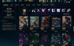 Unranked com 65 Champs e 45 Skins