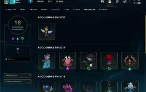 Conta de League of Legends 2016