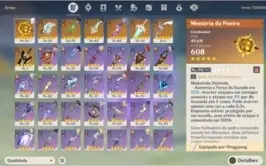 Conta Genshin AR 57 Hutao / Albedo / 3 Arcontes / 8 Armas T5