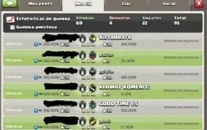 Clã de Clash of clans Nv 6 excelente histórico