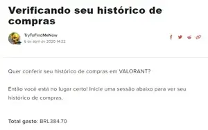 CONTA VALORANT 384 GASTOS + LOL 310 GASTOS