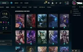 Conta League of Legends Platina 4 + 118 SKINS