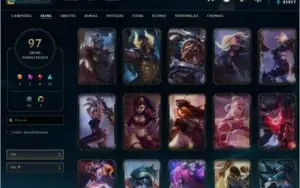 97 skins caras, com 21k de essência.
