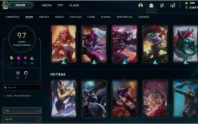 97 skins caras, com 21k de essência.