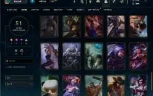 Esmeralda 4 com 85 Champs e 51 Skins + 2 Espolios