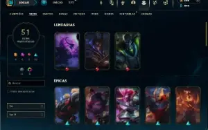 Esmeralda 4 com 85 Champs e 51 Skins + 2 Espolios