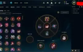 Vendo Conta Lol Platina 1, 340 skins, 7 skins vitoriosas