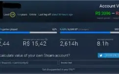 Conta Steam 466 Jogos, 210 DLCs, Level 31