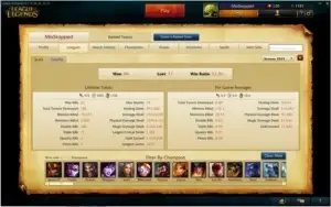 Conta League of Legends// GOLD 2//100 Champions//20 SKINS