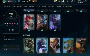 Unranked com 55 Champs e 20 Skins