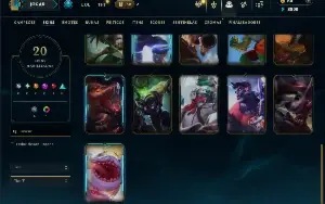 Unranked com 55 Champs e 20 Skins