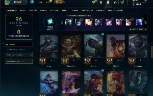 Unranked com 55 Champs e 20 Skins
