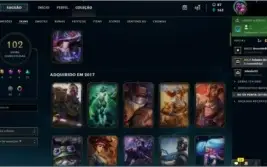 Conta de Lol 102 skins
