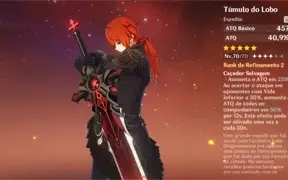 GENSHIN AR 40 DILUC + TUMULO R2 + TARTAGLIA + QIQI
