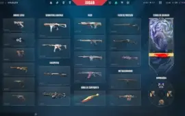 pra hj! conta valorant ascendente 1 muitas skins