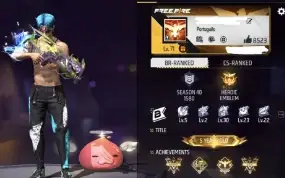 Conta Super Antiga Free Fire Gemada Com Calça Angelical Azul