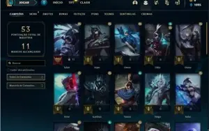 Conta diamante 2 com 36 Champs e 3 Skins + 38 Espolios