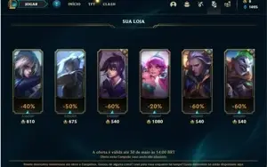 Conta diamante 2 com 36 Champs e 3 Skins + 38 Espolios