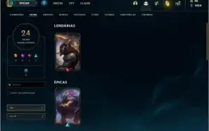 Conta bronze 2 com 82 champs e 24 skins