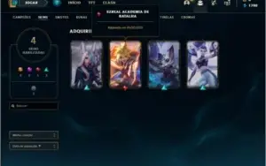 Conta platina 3 com 4 skins e 31 champs