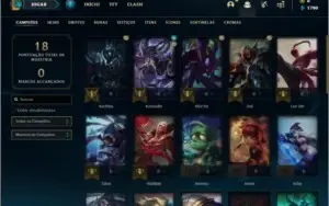 Conta platina 3 com 4 skins e 31 champs