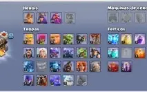 CLASH OF CLANS - CV12 E CV11 - HÉROIS FULL - SOMENTE JUNTAS