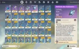 Conta Genshin Impact Eula AR 28 com 39 Destinos Entrelaçados