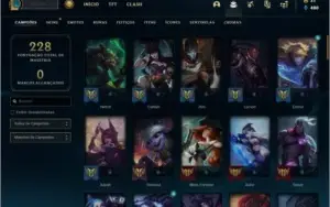 Conta unranked MONO ADC com 57 skins e 75 champs
