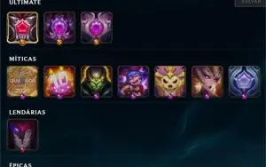 Conta com emote de challenger e quase 300 skins