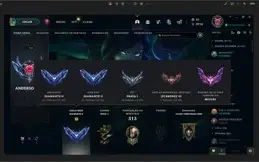 Conta com emote de challenger e quase 300 skins